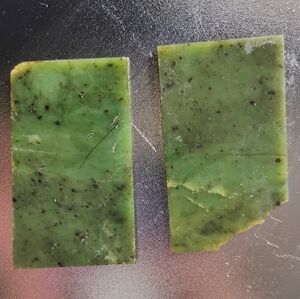Nephrite Jade Slabs 38.32 Grams Green Smooth Natural Rectangular Shaped